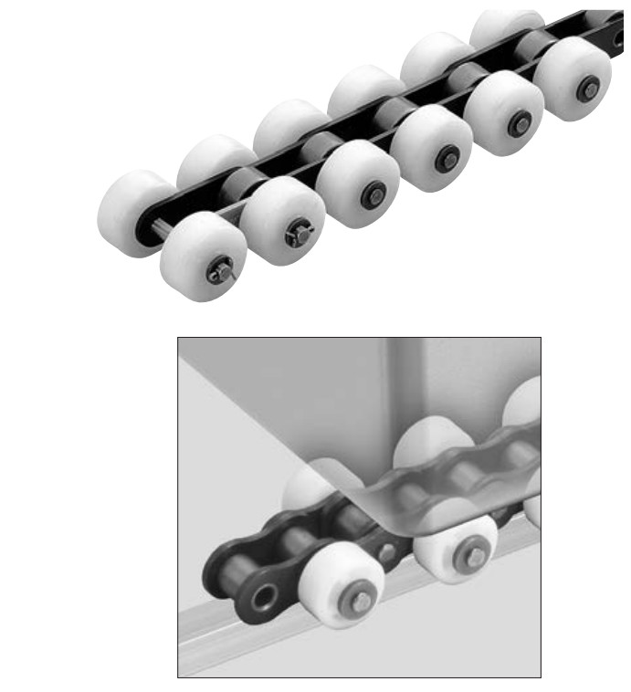 xích gắn con lăn, free low chain, outboard roller chain