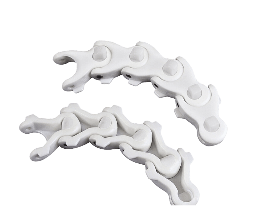 Xích tải nhựa chạy cong, xích tải movex, xích tải habasit, Next SideFlexing Plastic Top Chain