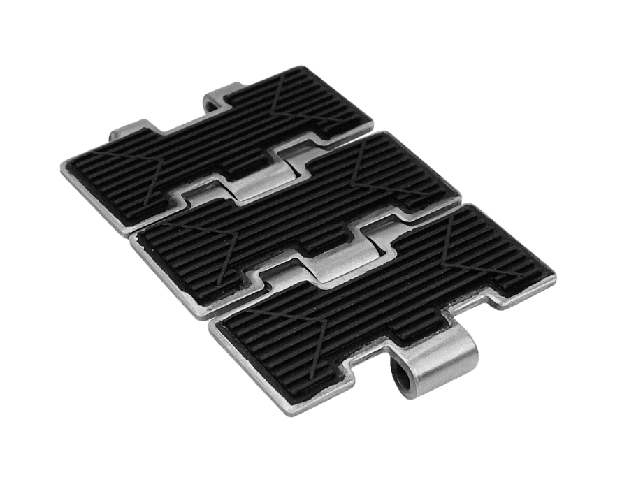 Xích tải thép gắn cao su, Rubber-Top Steel Top Chain, xích tải movex