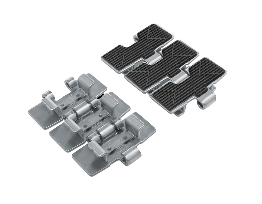 Xích tải thép gắn cao su, Rubber-Top Steel Top Chain, xích tải movex